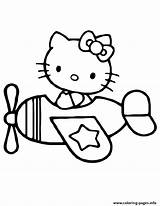 Coloring Airplane Pages Kitty Hello Clipart Printable Cartoon Flying Kids Color Airplanes Drawing Planes Plane Preschoolers Characters Line Cute Colouring sketch template