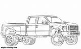 Lifted Dually F350 Bronco F150 Voiture Truck Dodge Kolorowanka Ausmalbild sketch template