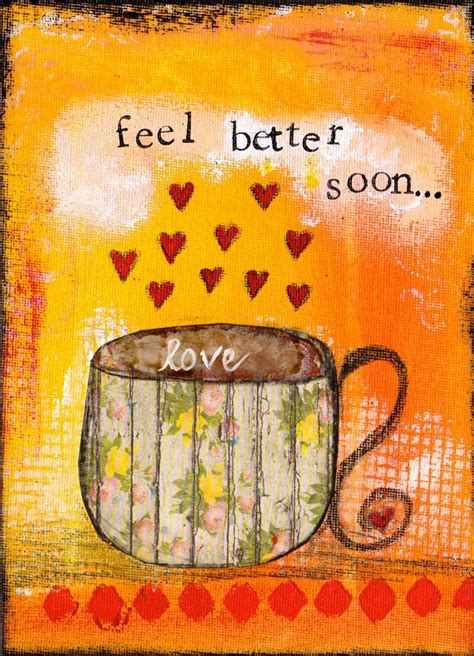 Feel Better Soon 5x7 Blank Greeting Card With Etsy