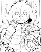 Asriel Dreemurr Lineart Coloring Pages Collab Deviantart Template sketch template