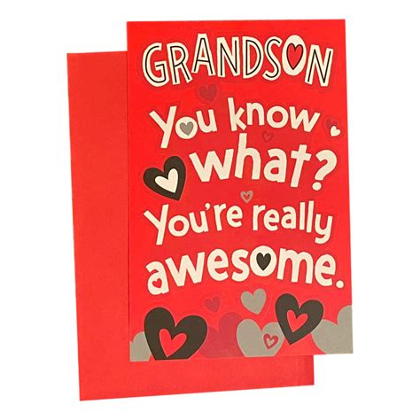 valentines day greeting card  young grandson grandson