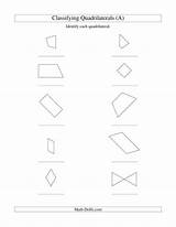 Quadrilaterals Classifying Parallelograms Rectangles Trapezoids Squares Rhombuses Rotation Classify Drills Undefined sketch template