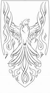 Lineart Phenix sketch template