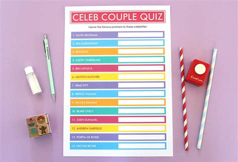 celeb couple quiz 24 free bachelorette party printables every bride will love popsugar
