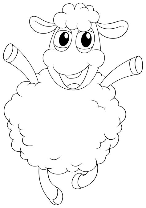 animal outline  sheep  vector art  vecteezy