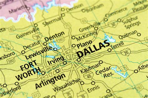 Mapa De La Ciudad De Dallas Texas En Los Estados Unidos