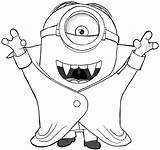 Minion Coloring Pages Vampire sketch template