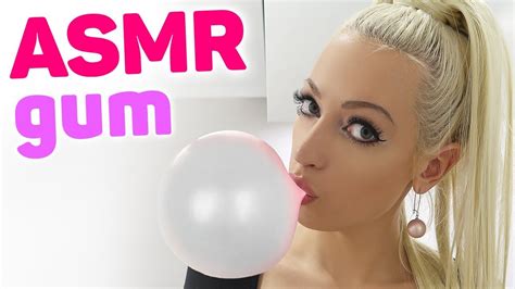 Asmr Chewing Gum🍬 Relaxing Sound Soothing Whispering Asmr Blowing