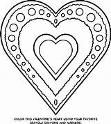 Coloring Heart Valentine Crayola Pages Print Valentines sketch template