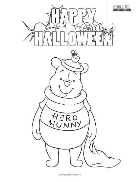 winnie  pooh halloween coloring super fun coloring