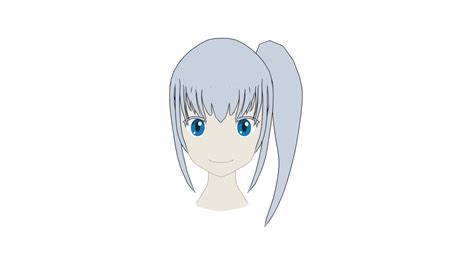 anime girl head 3d model by emiyasyahriel [68d15d1] sketchfab
