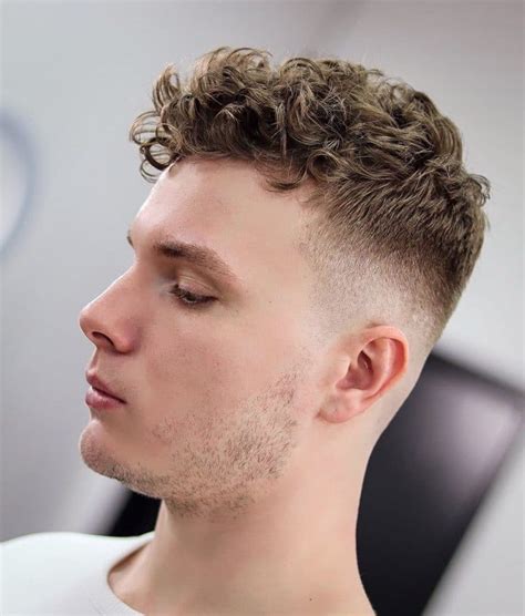 attractive curly hairstyle  mens