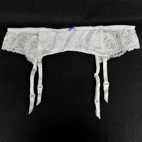 sexy garters white satin lace bow women sexy metal buckles garter belt