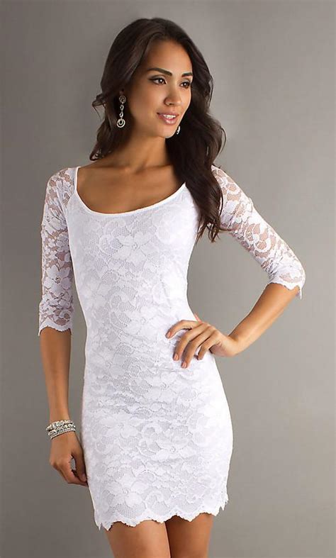 Hot Sale Sleeve Square Lace Simple Sexy Modest Short
