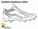 Baseball Coloring Pages Shoes sketch template