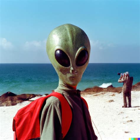 alien tourist  earth photograph  res dalle  openart
