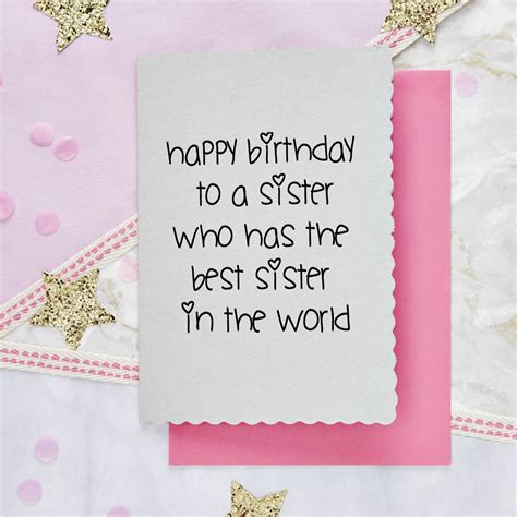 happy birthday   sister card  lola gilbert london
