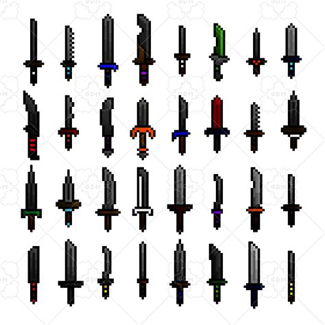 pixel art swords gamedev market