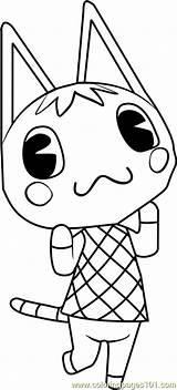 Rosie Animalcrossing Raymond Getdrawings Coloringpages101 Villager sketch template