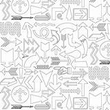 Direction Arrows Compass Symbol Coloring Own Any Travel Color Spoonflower Book Fabric Pennycandy sketch template