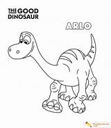 Arlo Dinosaur Coloring Good Kids Name sketch template