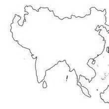 asia map coloring pages learny kids