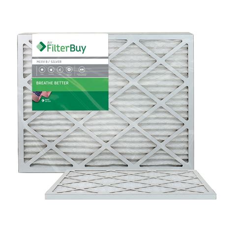 filterbuy xx merv  pleated ac furnace air filter pack   filters xx silver