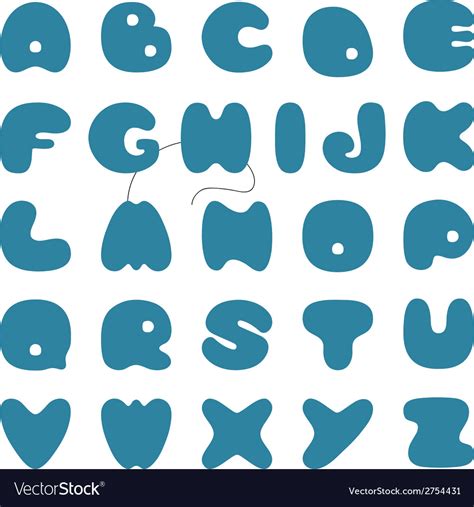 cut alphabet silhouettes  letters royalty  vector