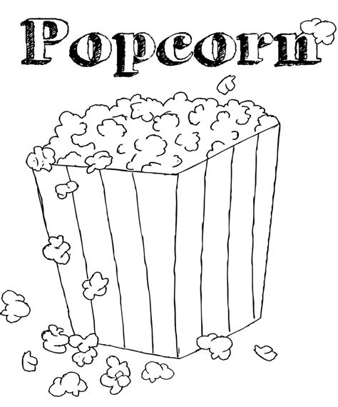popcorn coloring pages printable coloring home