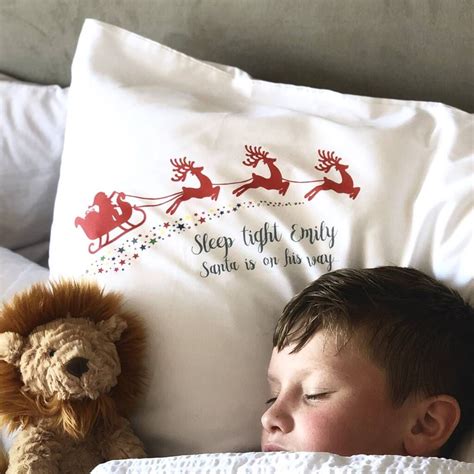 personalised kids christmas eve pillowcase   alphabet gift shop