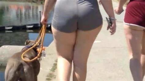 Super Thick White Girl With Spandex Shorts Wide Hips Mod