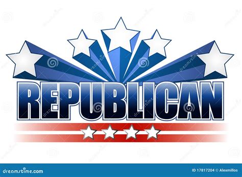 republican sign stock vector illustration  political