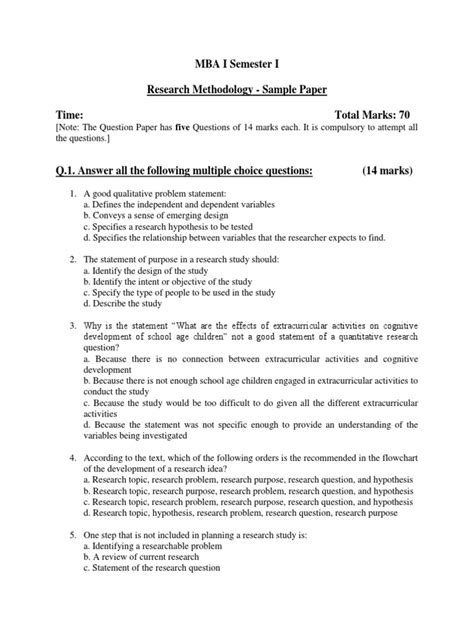 research methodology sample paper     guide