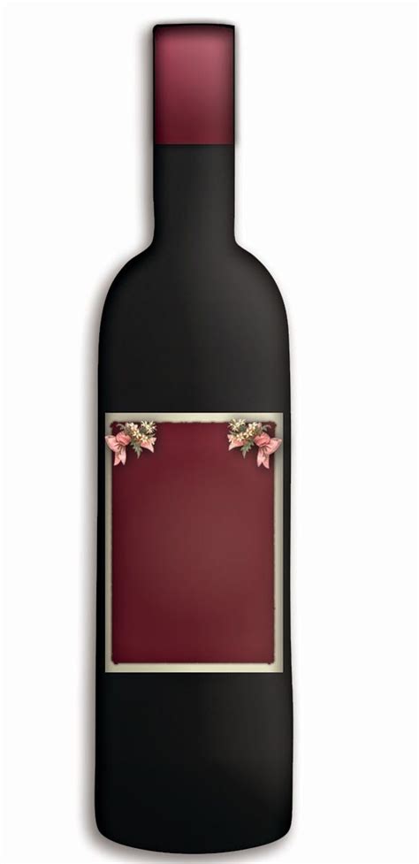 graphics wine bottle blank label burgundy customizable