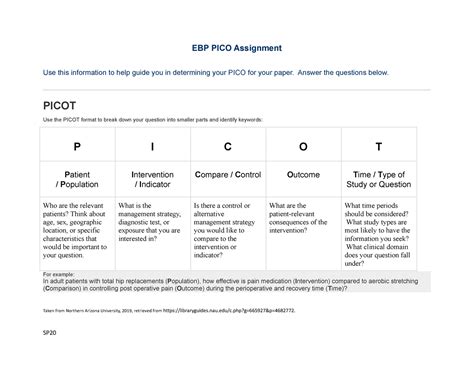 ebp pico assignment sp ebp pico assignment   information   guide