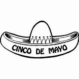 Mayo Cinco Coloring Pages Sombrero Hat Mexican Mexico Drawing Traditional Colorear Para Dibujos Del Color Printable Puebla Batalla Mexicanos Con sketch template