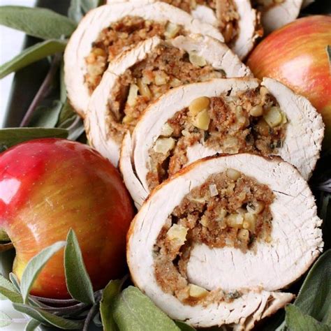 apple herb stuffed turkey breast recipe dish n the kitchen