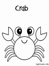 Crabe Crab Coloriage Coloriages Cangrejo Animaux Animales sketch template
