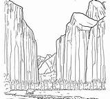 National Pages Park Yosemite Coloring Template Sheets Book sketch template