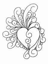 Quilling Patterns Designs Coloring Heart Printable Pages Quilting Zentangle Intricate Embroidery Paper Templates Quilt Zentangles Lt Template Adult Choose Board sketch template