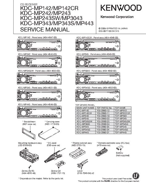 kenwood kdc mp      sm service manual  schematics eeprom repair