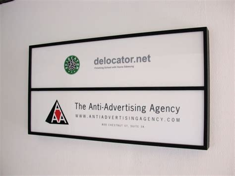anti advertising agency exterior sign