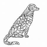Faciles Mandalas Animales Perros Animal Perro Zentangle Coloreando Quilling Debuda Labrador sketch template