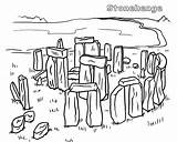 Stonehenge Colouring Pagan Turn Books Acorns Norse sketch template