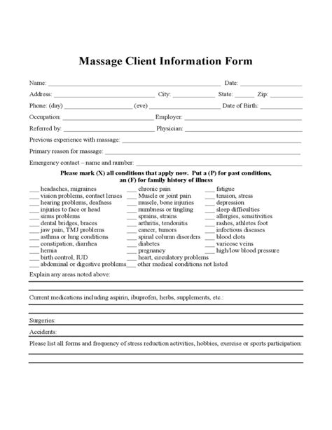 informed consent for massage therapy free download