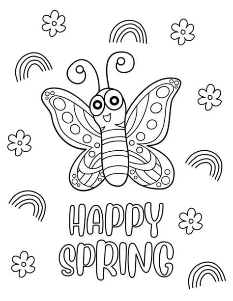 spring coloring pages  kids printable home interior design