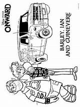 Onward Coloring Pages Barley Ian Guinevere Fun Kids sketch template