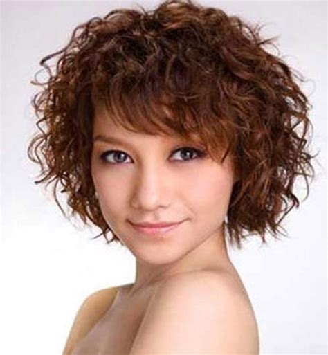 Charming Short Curly Hair With Bangs 2018 Hairstyle For