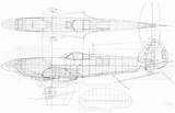 Spitfire Supermarine Drawings Drawing Plane Bentley Template Line sketch template