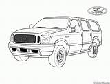 Coloring Jeep Pages Ford Excursion Oversized Colorkid Colouring Jeeps Print Car sketch template